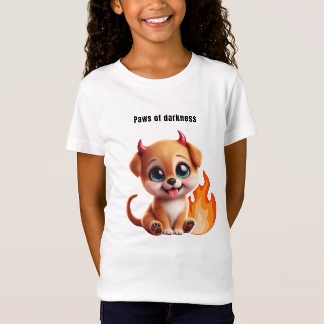 Paws of Darkness Fire Dog T-Shirt (Vorderseite)