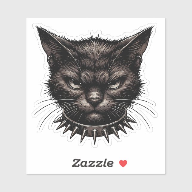 "Paws of Fury - Angry Cat Slap" Aufkleber (Blatt)