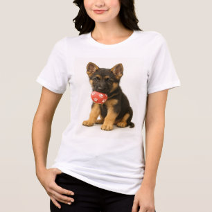 Paws Off My Ball - German Shepherd Pup Tri-Blend Shirt