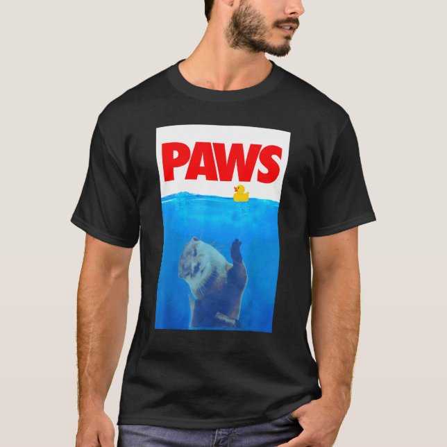 Paws Otter and Rubber Duck Cute Otter Parody Top (Vorderseite)