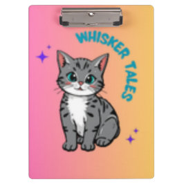 Paws & Pages - Cat Lover's Clipboard Klemmbrett