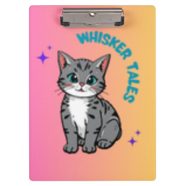 Paws & Pages - Cat Lover's Clipboard Klemmbrett (Vorderseite)
