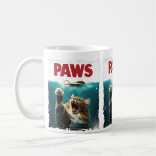 PAWS Parody Cat Mouse Humore Cat Chasing Maus Kaffeetasse