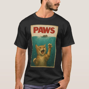 PAWS Parody Cat Mouse Humore Cat Chasing Maus T-Shirt