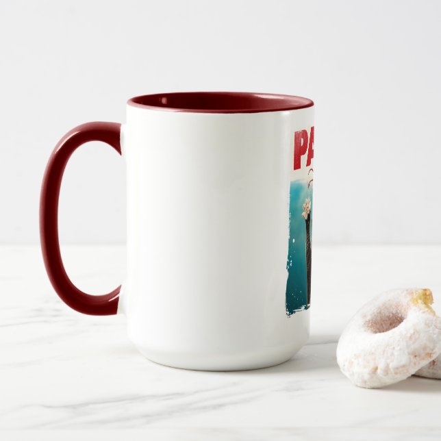 PAWS Parody Cat Mouse Humore Cat Chasing Maus Tasse (Mit Donut)