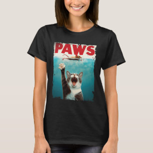 Paws Parody Cat Mouse Humous Cat Chasing Mouse K T-Shirt