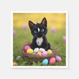 Paws, Pastelle & Purrs: Felinis Osternest Serviette