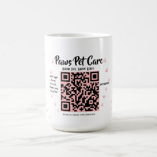 Paws Pet Care Pet Shop Logo Name Barcode Kaffeetasse