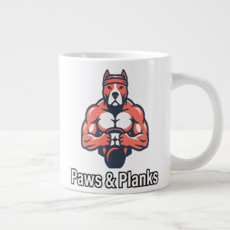 Paws & Planks Muskel-Hundefitnessposter Jumbo-Tasse