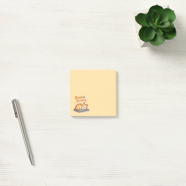 Paws & Plans Süße Katzen-Post-It-Notizen Post-it Klebezettel (Büro)