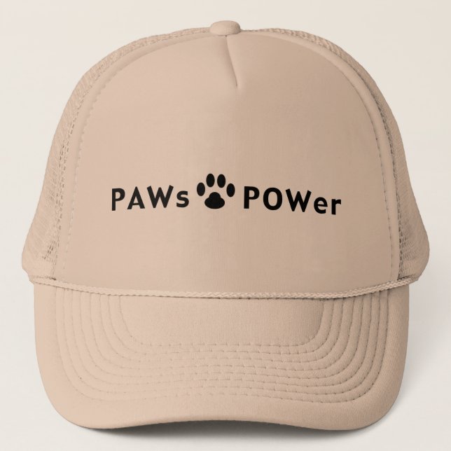 Paws Power Truckerkappe (Vorderseite)