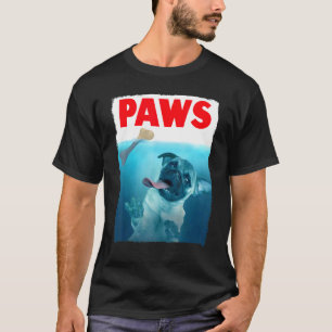 Paws Pug Hund und Knochen Top Katze Parodie
