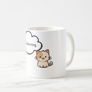Paws & Relax: Bezaubernde Schwarz-Weiß-Katze Kaffe Kaffeetasse