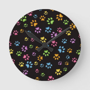 Paws Runde Wanduhr