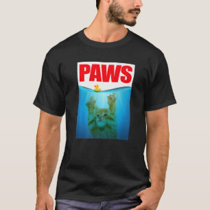 PAWS Süßes Kätzchen  Katze und gelbe Gummiente T-Shirt