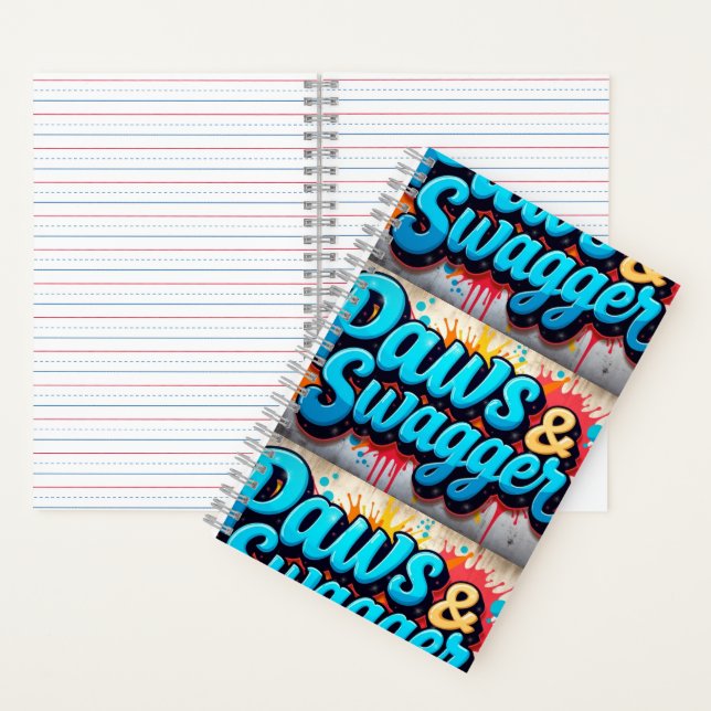 Paws & Swagger Trendy Spiral Notebook Notizbuch (Innen)