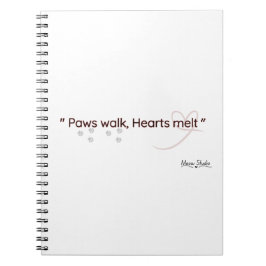 Paws Touch, Hearts Feel Notebook Notizblock