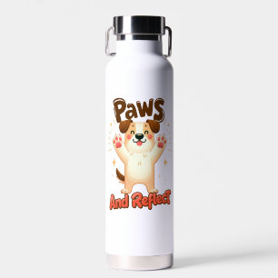 Paws und Reflektoren für Niedliche Hunde Trinkflasche
