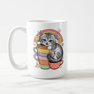 Paws und Regenbogen Kaffeetasse