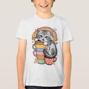Paws und Regenbogen Tri-Blend Shirt
