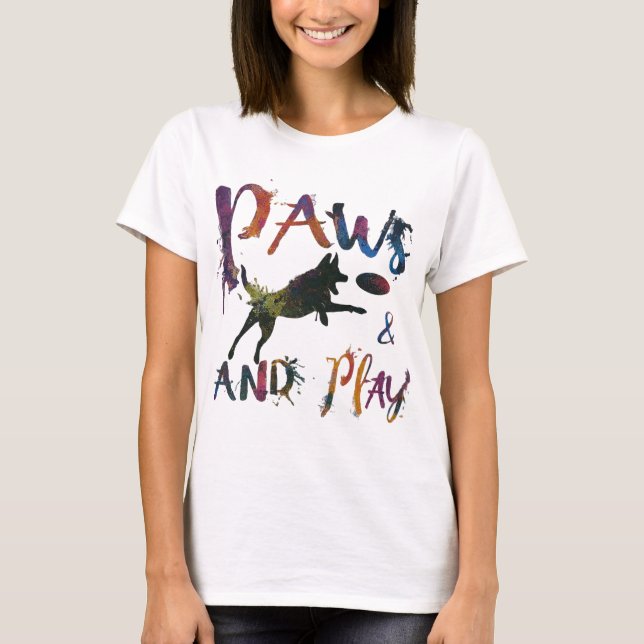 PAWS UND SPIELEN T-Shirt (Vorderseite)