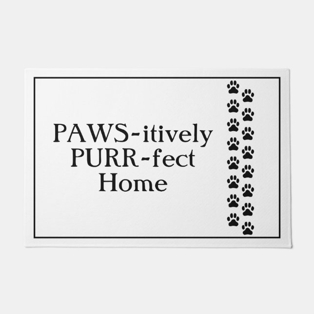 PAWS-Zuhause Cat Door Mat Fußmatte (Vorderseite)