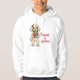 Pawsh and Festive Dog Hoodie, Fancy Christmas Dog Hoodie