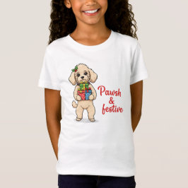 Pawsh and Festive Dog Shirt, Fancy Christmas Dog T-Shirt