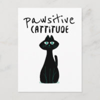 Pawsistisch Niedliche Katze Spaß Schwarz-weiß