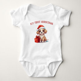 Pawsitiv Adorable: Frohes erstes Weihnachten Baby Strampler