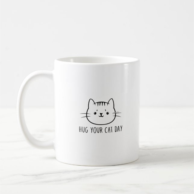 Pawsitiv charmant: National Cat Day Edition Kaffeetasse (Links)