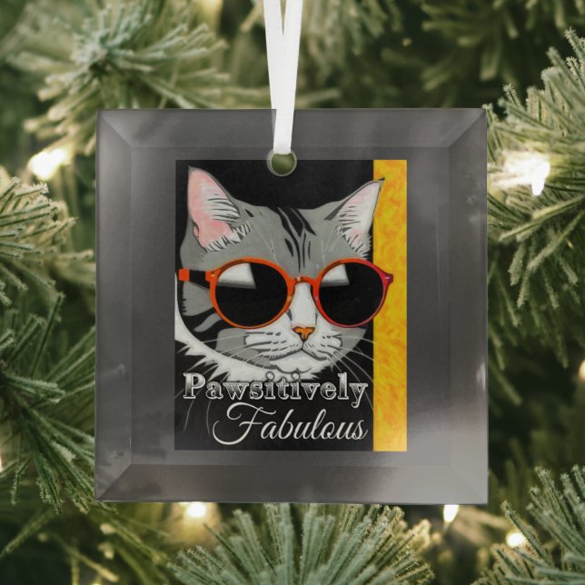 Pawsitiv Fabulous Cat Ornament Aus Glas (Insitu)
