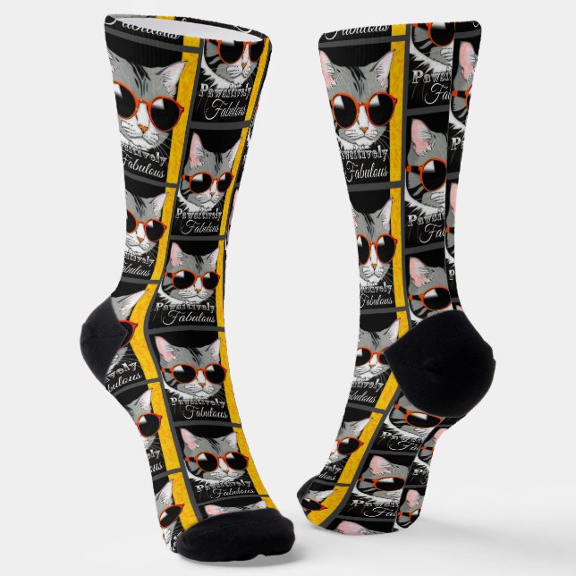 Pawsitiv Fabulous Cat Socken (Gewinkelt)
