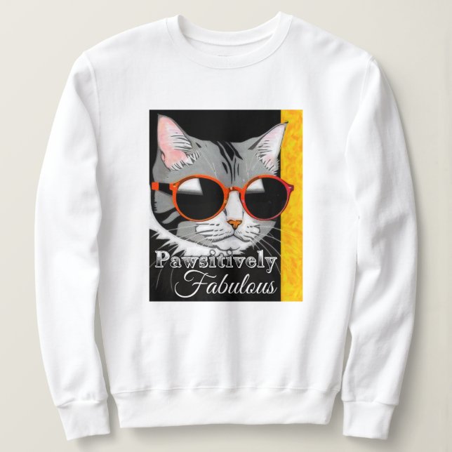 Pawsitiv Fabulous Cat Sweatshirt (Design vorne)