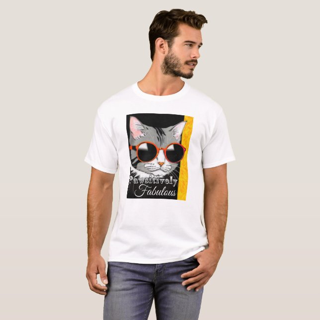Pawsitiv Fabulous Cat T-Shirt (Vorne ganz)