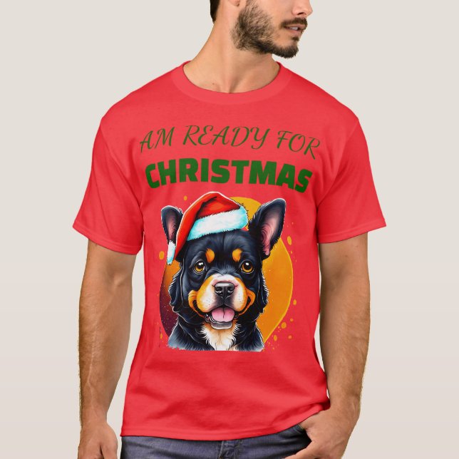 Pawsitiv frohe Weihnachten T-Shirt (Vorderseite)