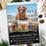 Pawsitiv Heimtierjahr im Review Black Pet Dog Foto Feiertagskarte<br><div class="desc">Die neue Kollektion von Ferienkarten, die sich perfekt für Tierliebhaber und Haustierbesitzer eignet! Unsere "Pawsively Wonderful Year"-Karten zeigen Ihre wütenden Familienmitglieder auf niedliche, moderne und lustige Art und Weise. Diese Karten sind stilvoll und feierlich, mit einer Foto-Collage Ihrer Haustiere das ganze Jahr über. Unsere Karten sind so konzipiert, dass die...</div>