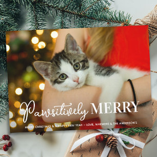 Pawsitiv Merry Custom Pet Cat Foto Weihnachten