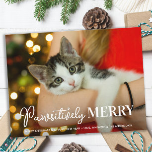 Pawsitiv Merry Custom Pet Cat Foto Weihnachten