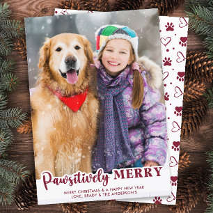 Pawsitiv Merry Personalisiert Pet Foto Hund Lover Feiertagskarte