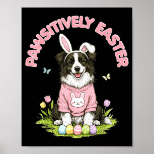 Pawsitiv Ostern Border Collie Hasenohren Eier Poster