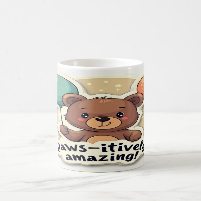 Pawsitiv Phantastisch - Fun Animal Quote Design Kaffeetasse (Mittel)