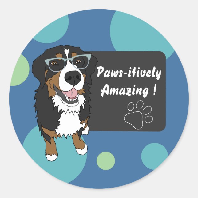 Pawsitiv Phantastische Bildung Runder Aufkleber (Vorderseite)