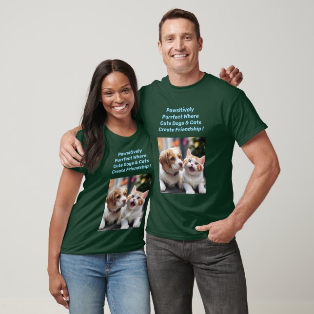 Pawsitiv Purfect Hunde & Katzen T - Shirt Design. (Unisex)