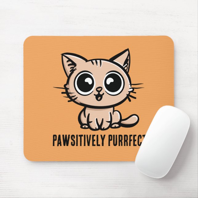Pawsitiv Purfect, schöne Manga Kitten Mousepad (Mit Mouse)