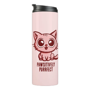 Pawsitiv Purfect, schöne Manga Kitten Thermosbecher