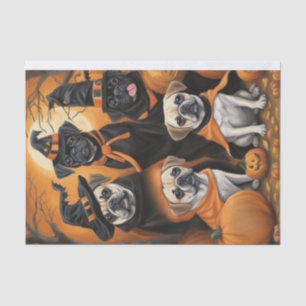 Pawsitiv Spooky: Ein Halloween-Puggle-Dekoupage Seidenpapier
