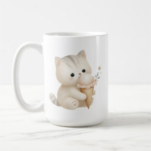 Pawsitiv Sweet Happy Cat mit Eiscreme Kaffeetasse