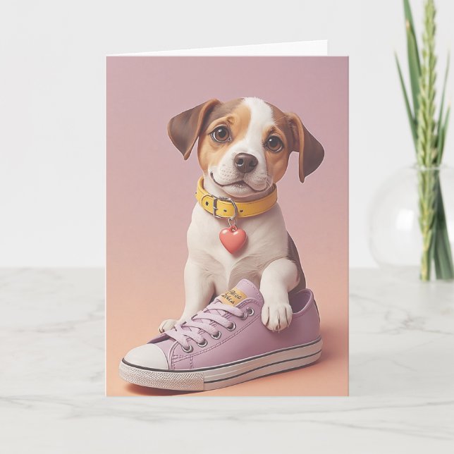 Pawsitive Birthday Vibes Karte (Vorderseite)