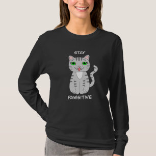 Pawsitive, Niedliche Katzenpuppe, graue Katze T-Shirt